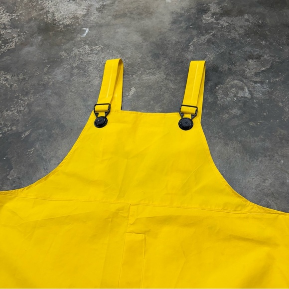 Vintage Stearns PVC Rain Suit Set Jacket Bibs Hood Fishing Workwear Gear - Picture 8 of 10